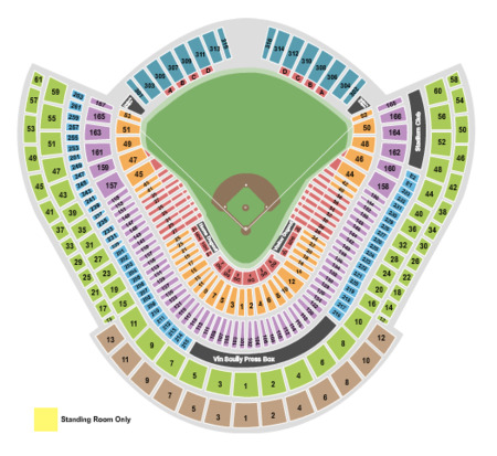 los angeles dodgers stadium seating chart. Baseball Seating Map